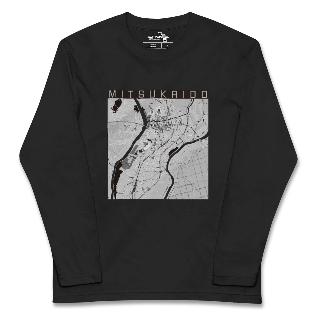 【水海道(茨城県)】地図柄ロングスリーブTシャツ