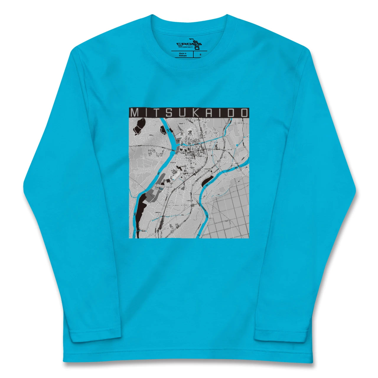 【水海道(茨城県)】地図柄ロングスリーブTシャツ