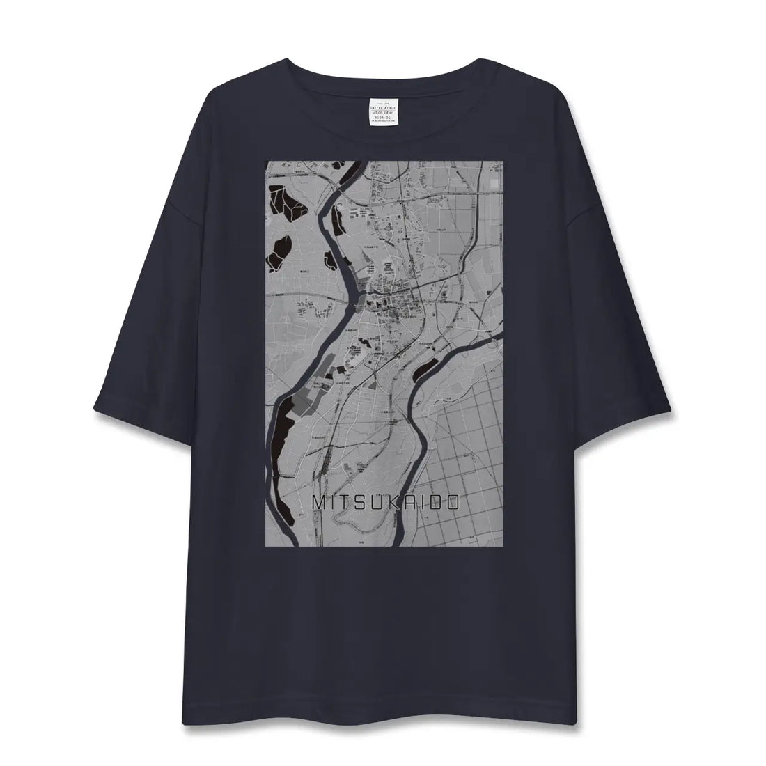 【水海道(茨城県)】地図柄ビッグシルエットTシャツ
