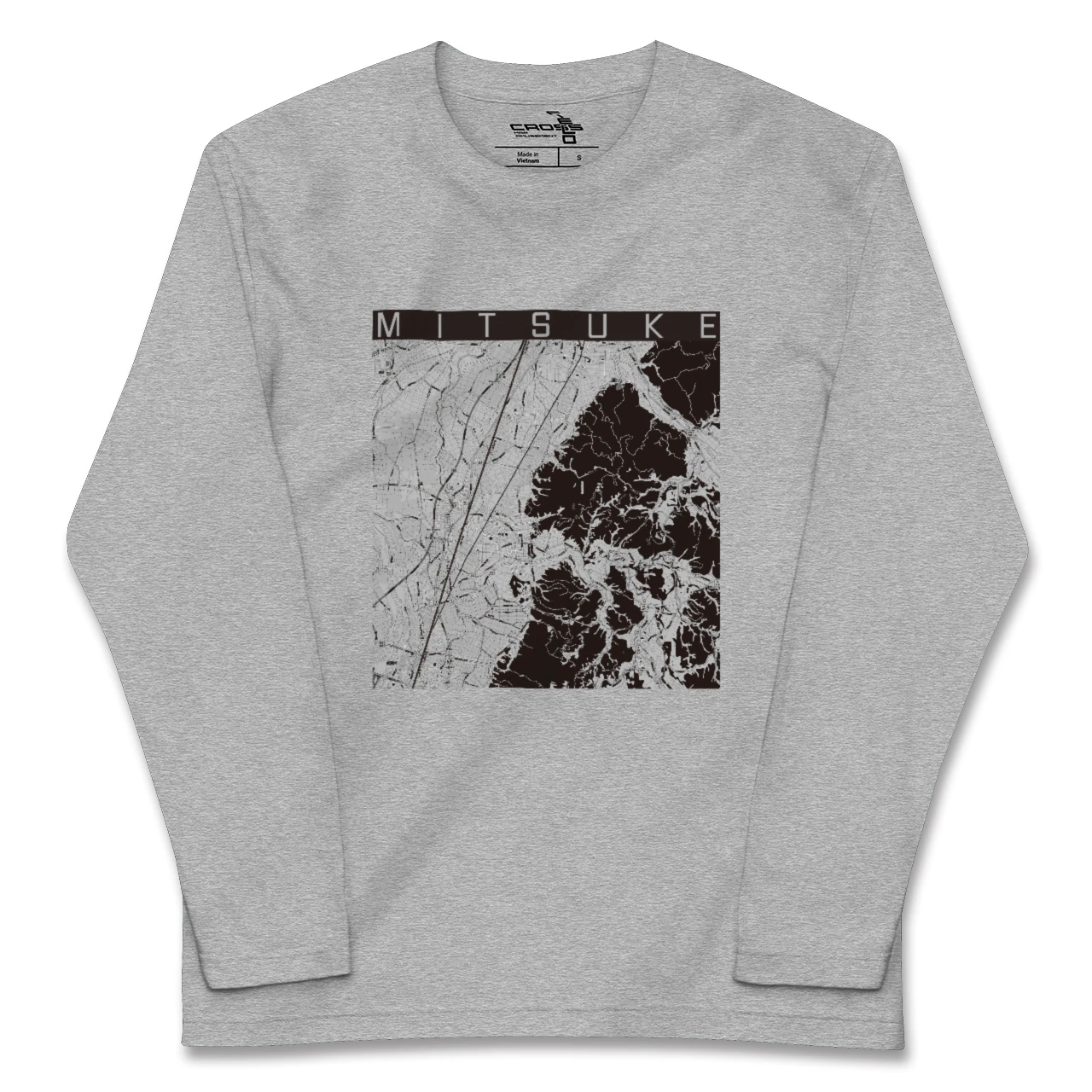 【見附(新潟県)】地図柄ロングスリーブTシャツ