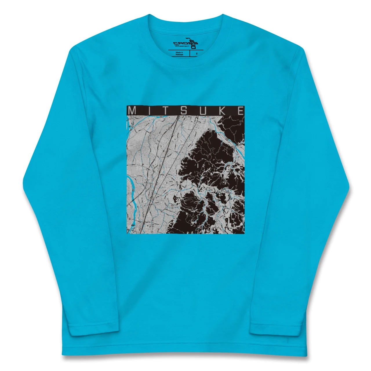【見附(新潟県)】地図柄ロングスリーブTシャツ