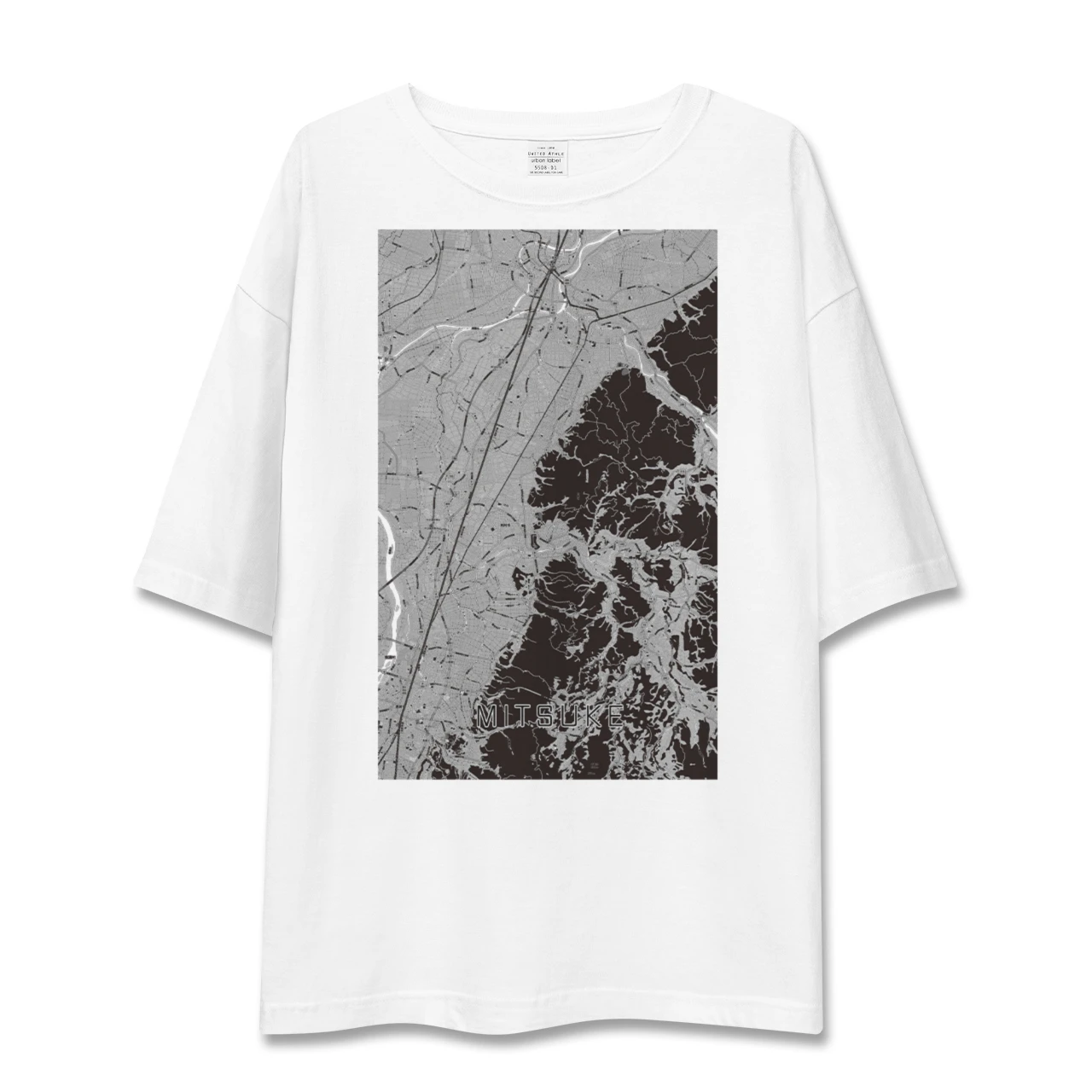 【見附(新潟県)】地図柄ビッグシルエットTシャツ