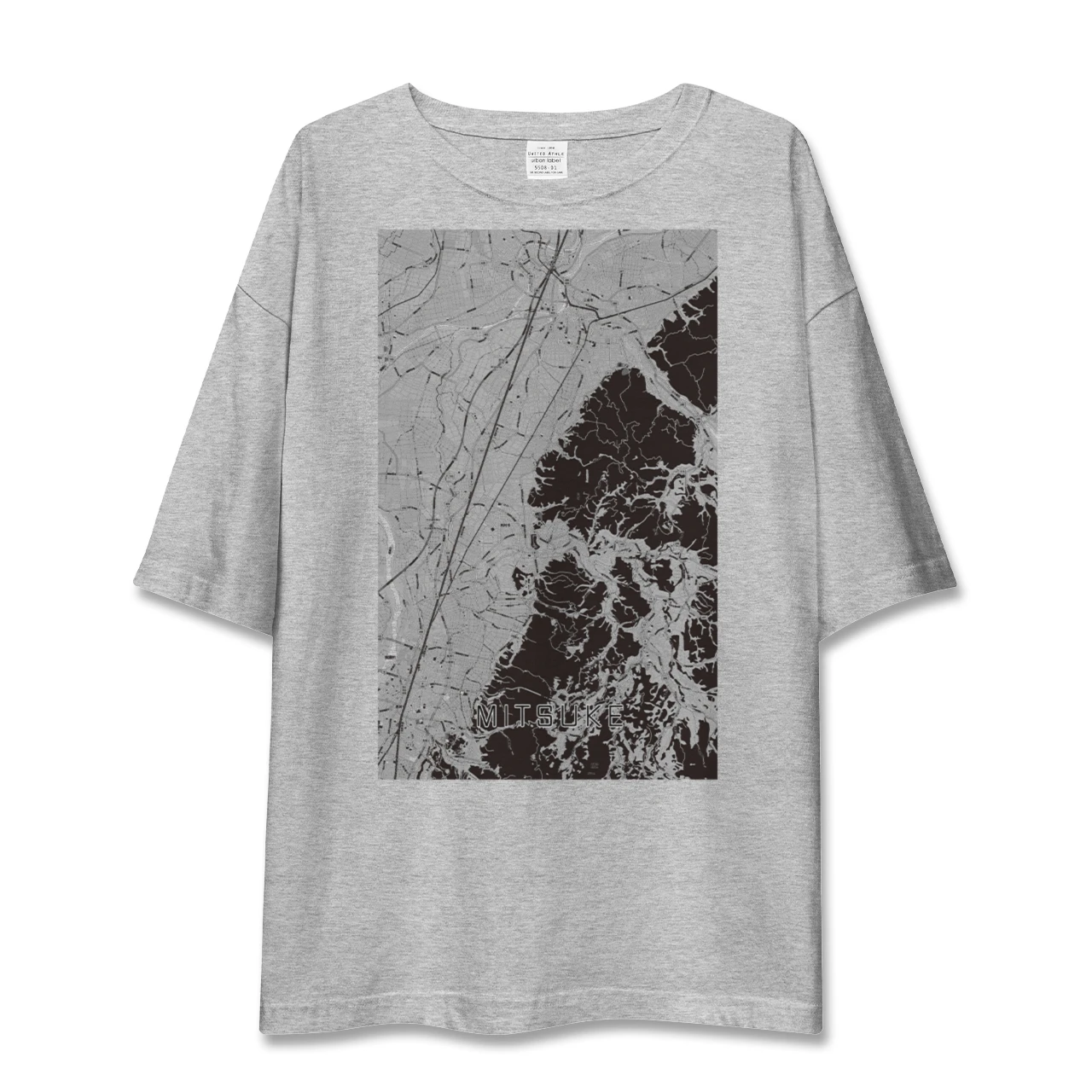 【見附(新潟県)】地図柄ビッグシルエットTシャツ