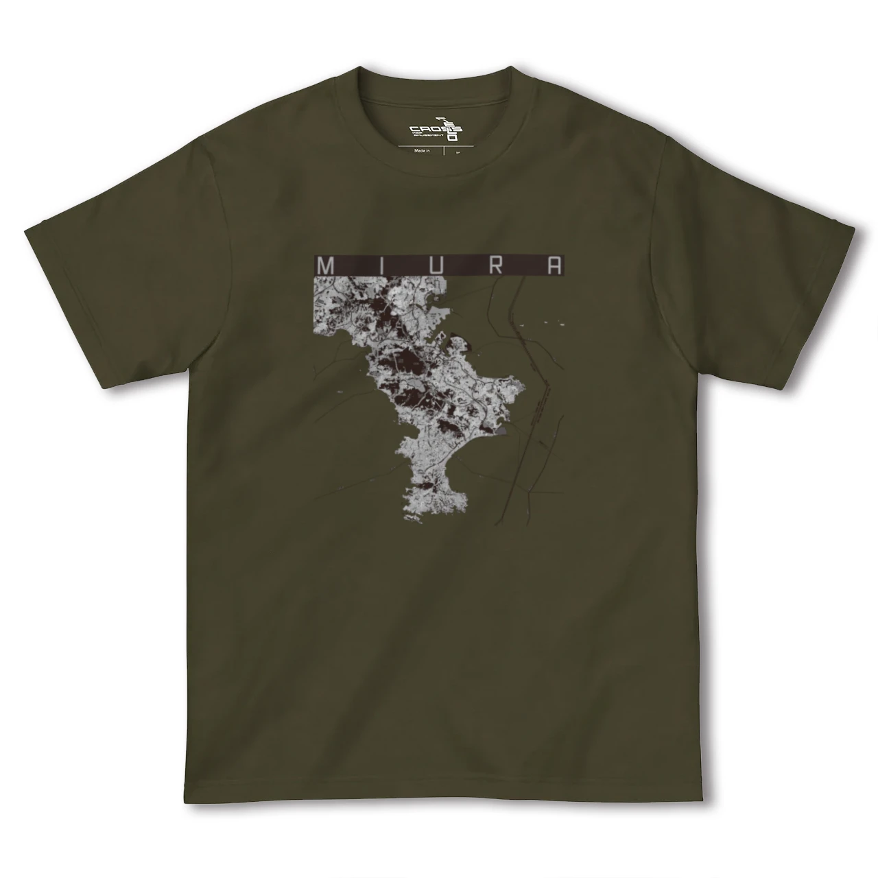 【三浦2(神奈川県)】地図柄ヘビーウェイトTシャツ