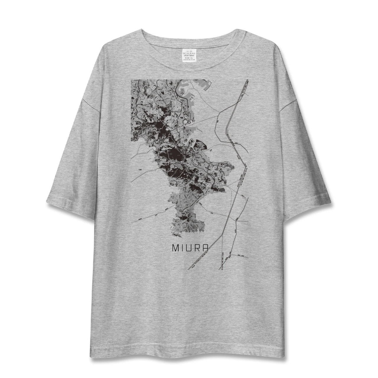 【三浦2(神奈川県)】地図柄ビッグシルエットTシャツ