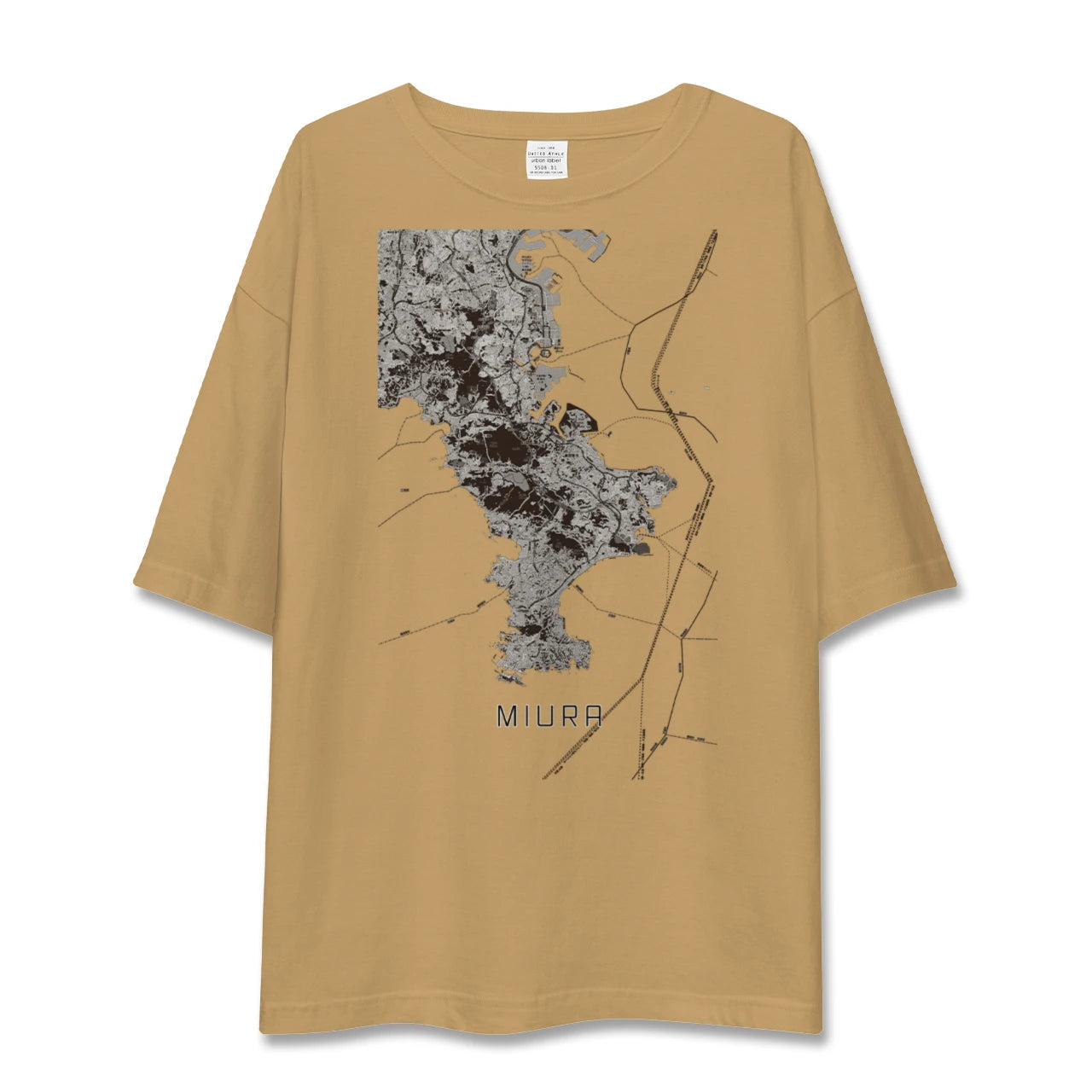 【三浦2(神奈川県)】地図柄ビッグシルエットTシャツ