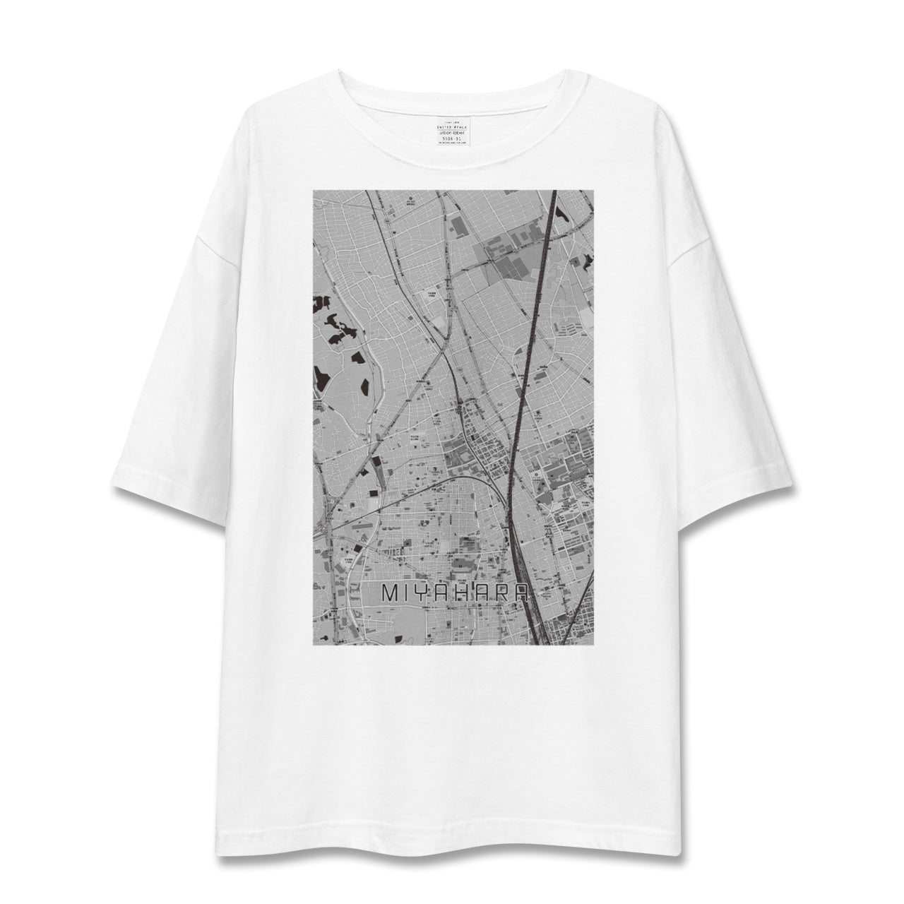 【宮原(埼玉県)】地図柄ビッグシルエットTシャツ