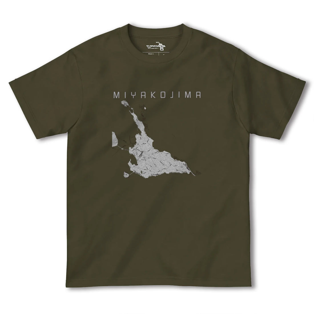 【宮古島(沖縄県)】地図柄ヘビーウェイトTシャツ