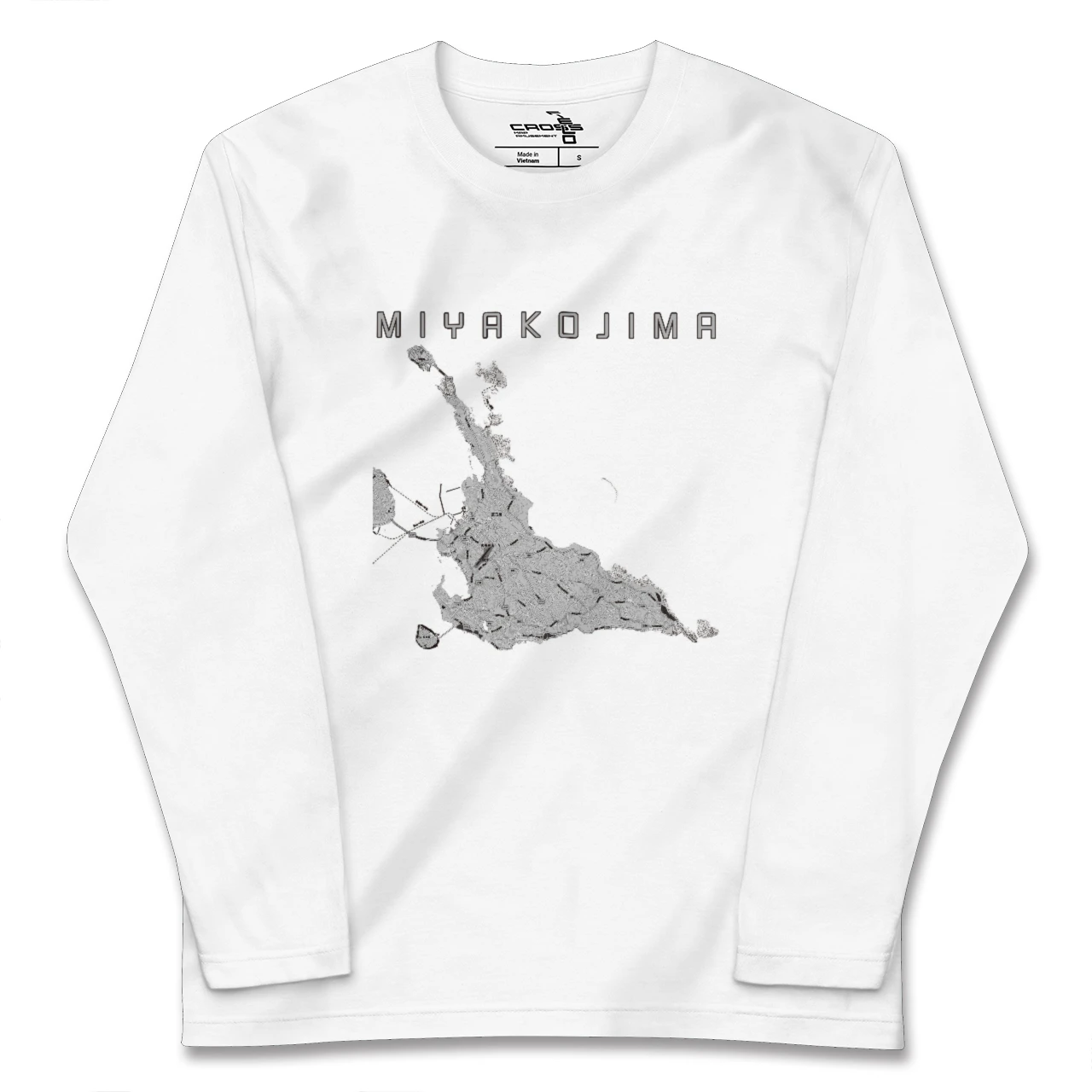 【宮古島(沖縄県)】地図柄ロングスリーブTシャツ