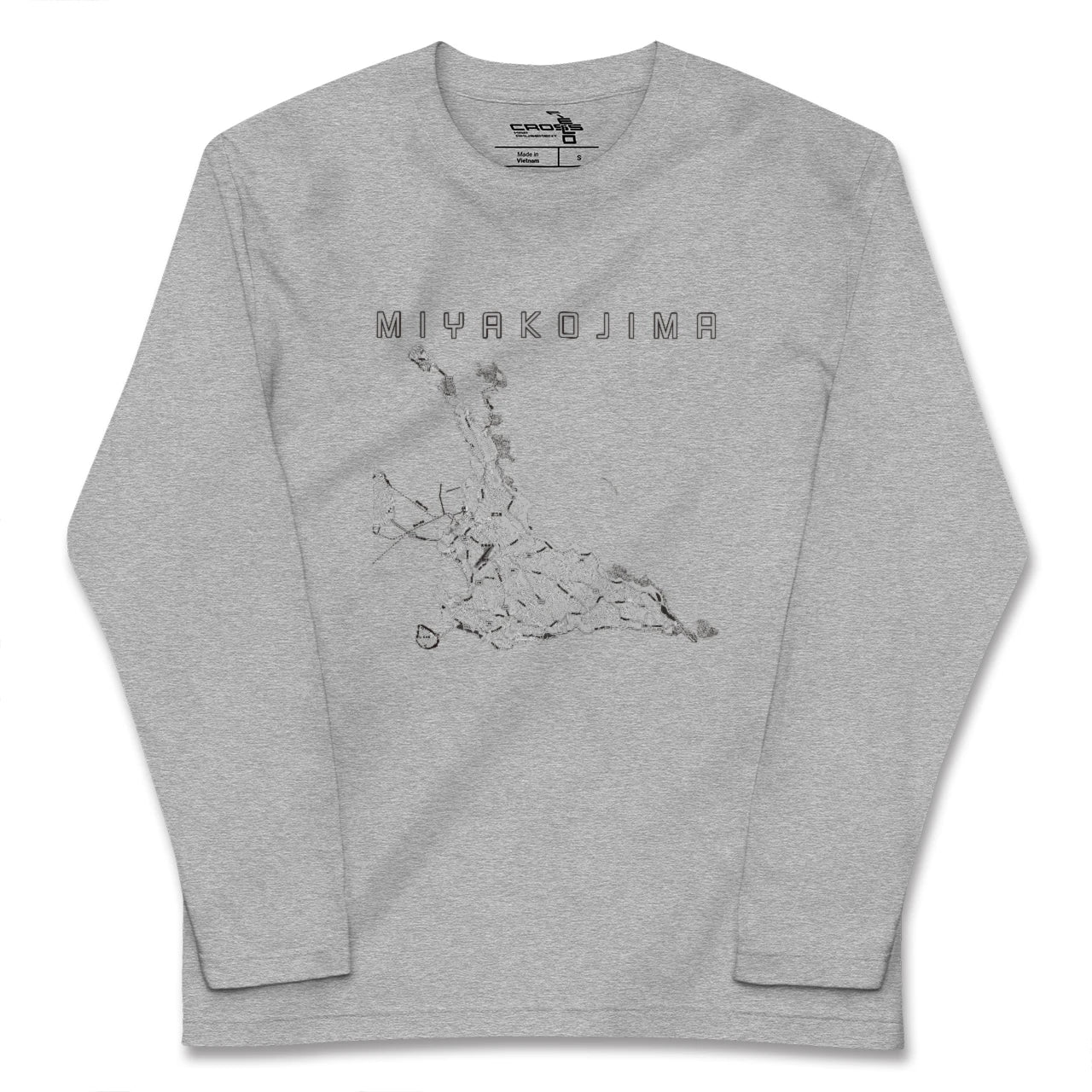 【宮古島(沖縄県)】地図柄ロングスリーブTシャツ