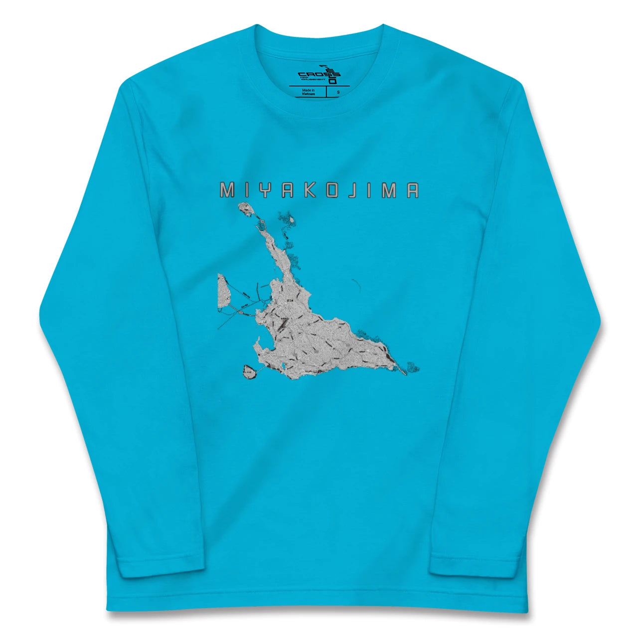 【宮古島(沖縄県)】地図柄ロングスリーブTシャツ