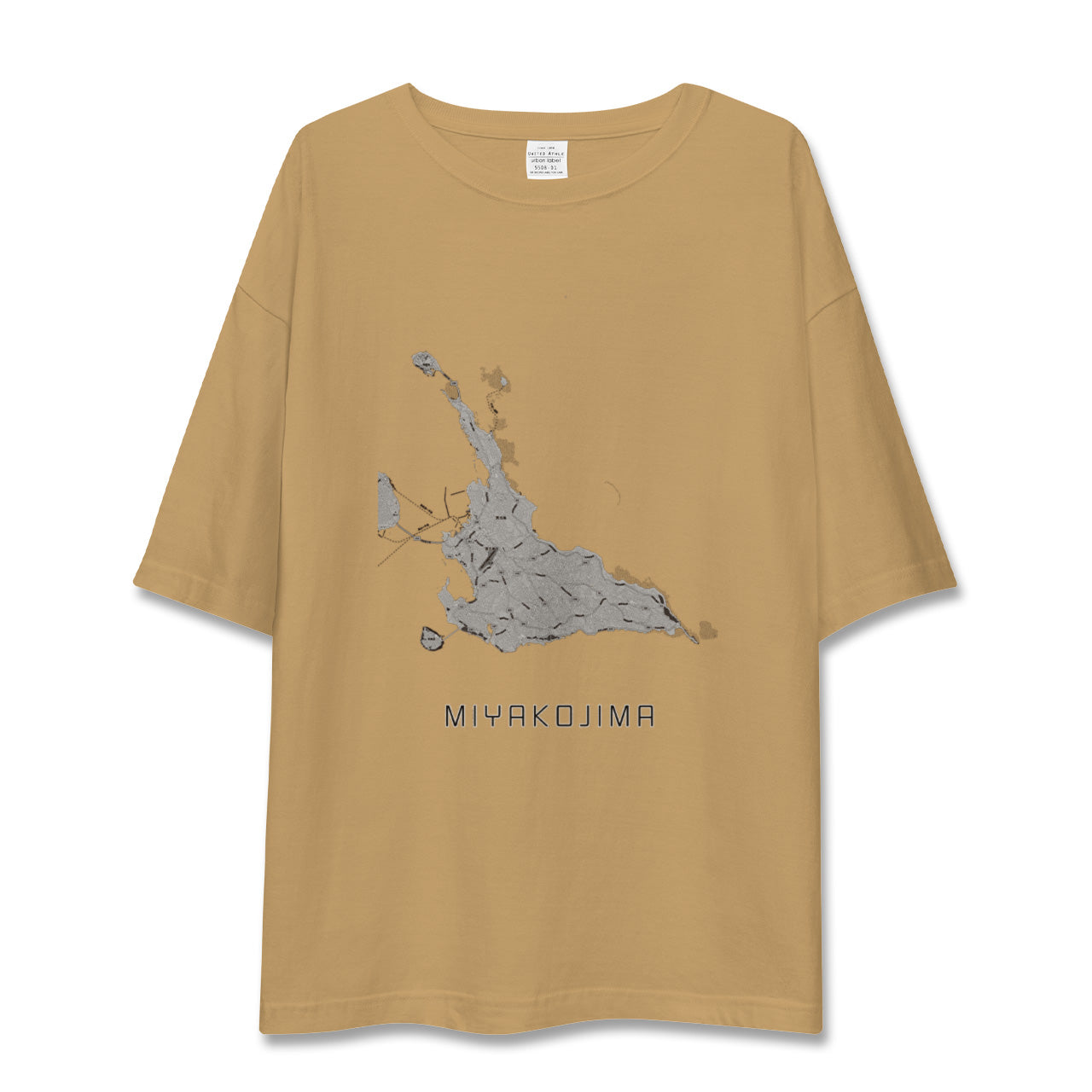 【宮古島(沖縄県)】地図柄ビッグシルエットTシャツ