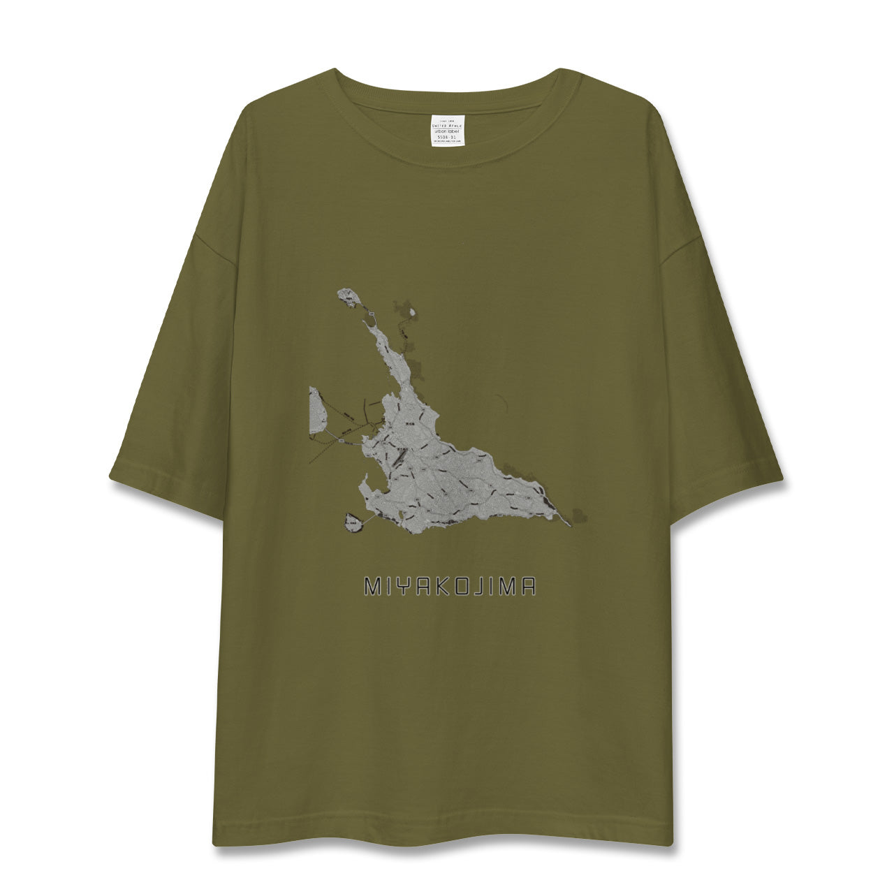 【宮古島(沖縄県)】地図柄ビッグシルエットTシャツ