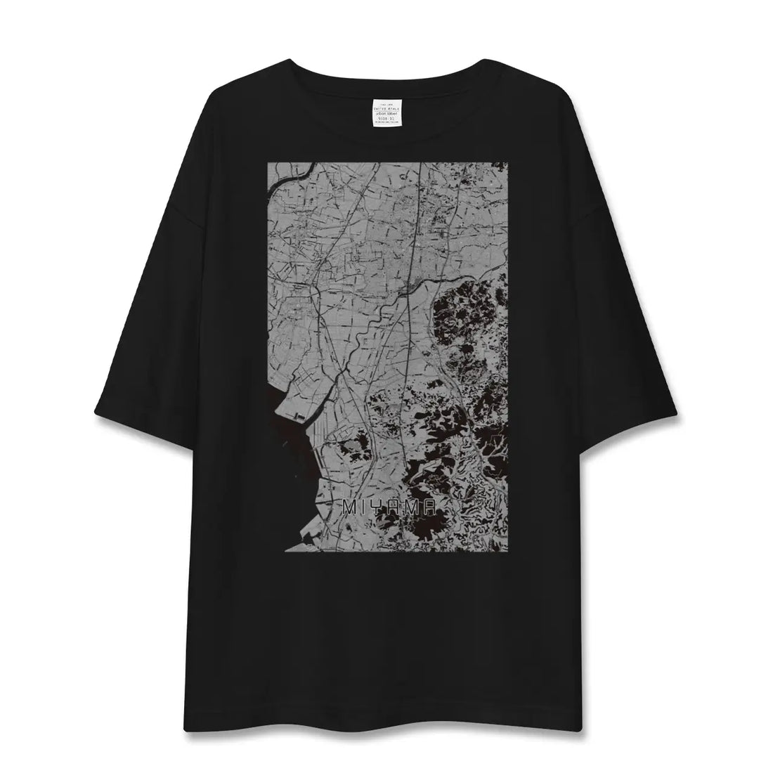 【みやま(福岡県)】地図柄ビッグシルエットTシャツ