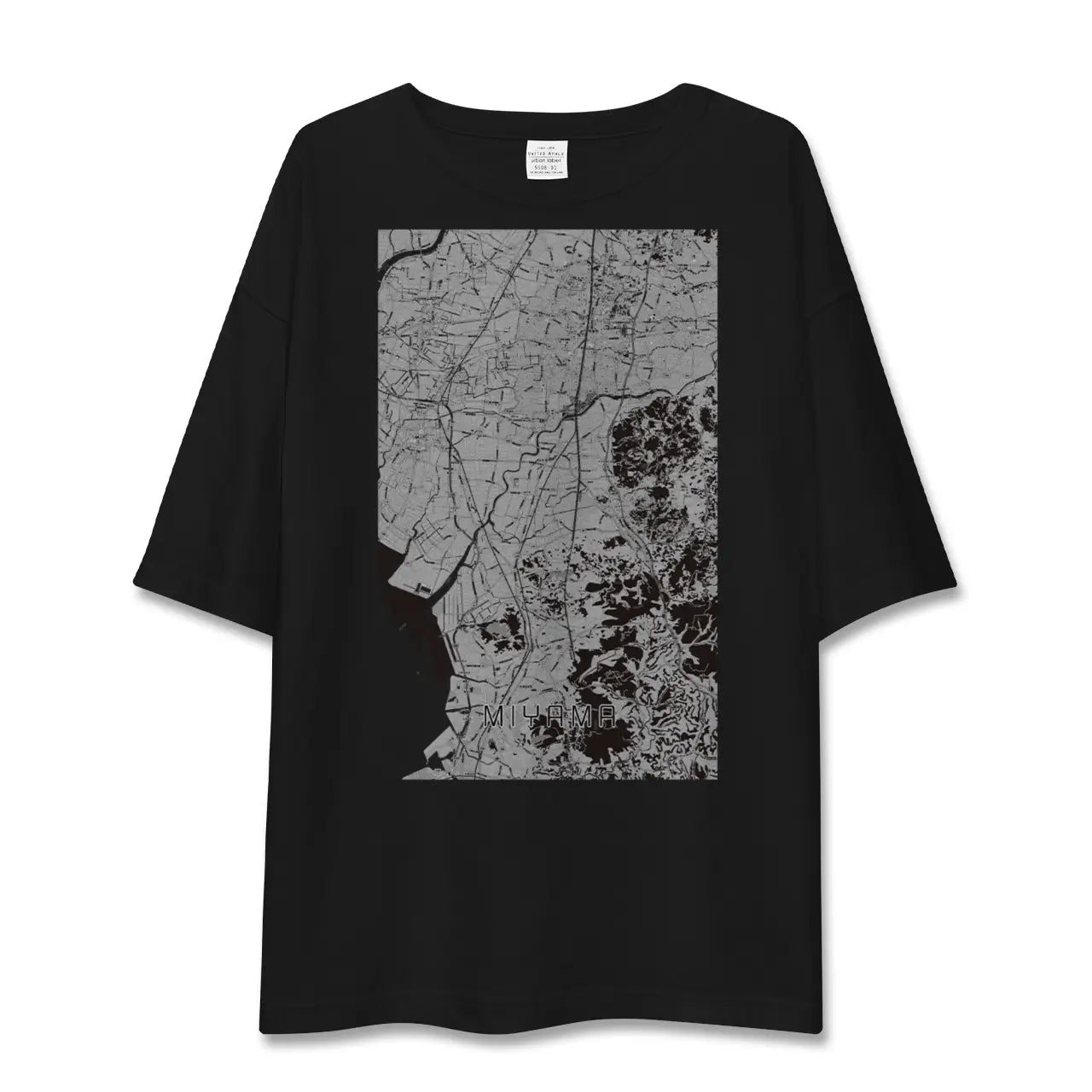 【みやま(福岡県)】地図柄ビッグシルエットTシャツ