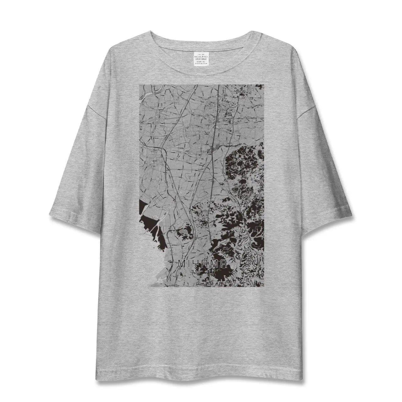 【みやま(福岡県)】地図柄ビッグシルエットTシャツ