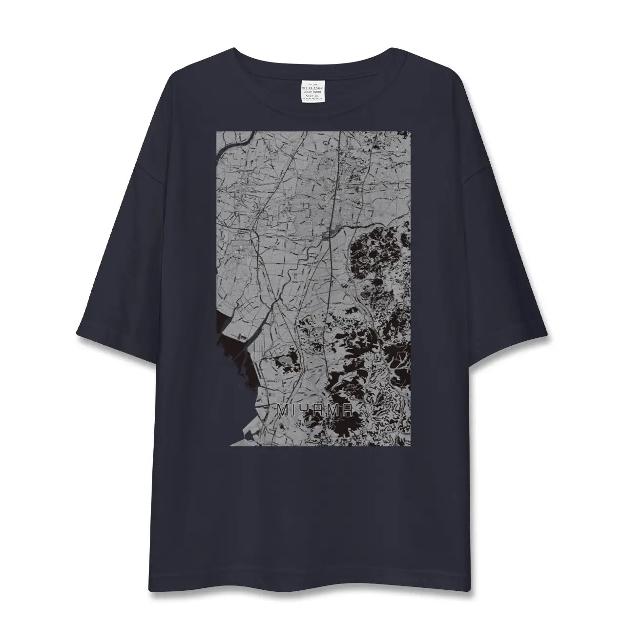 【みやま(福岡県)】地図柄ビッグシルエットTシャツ