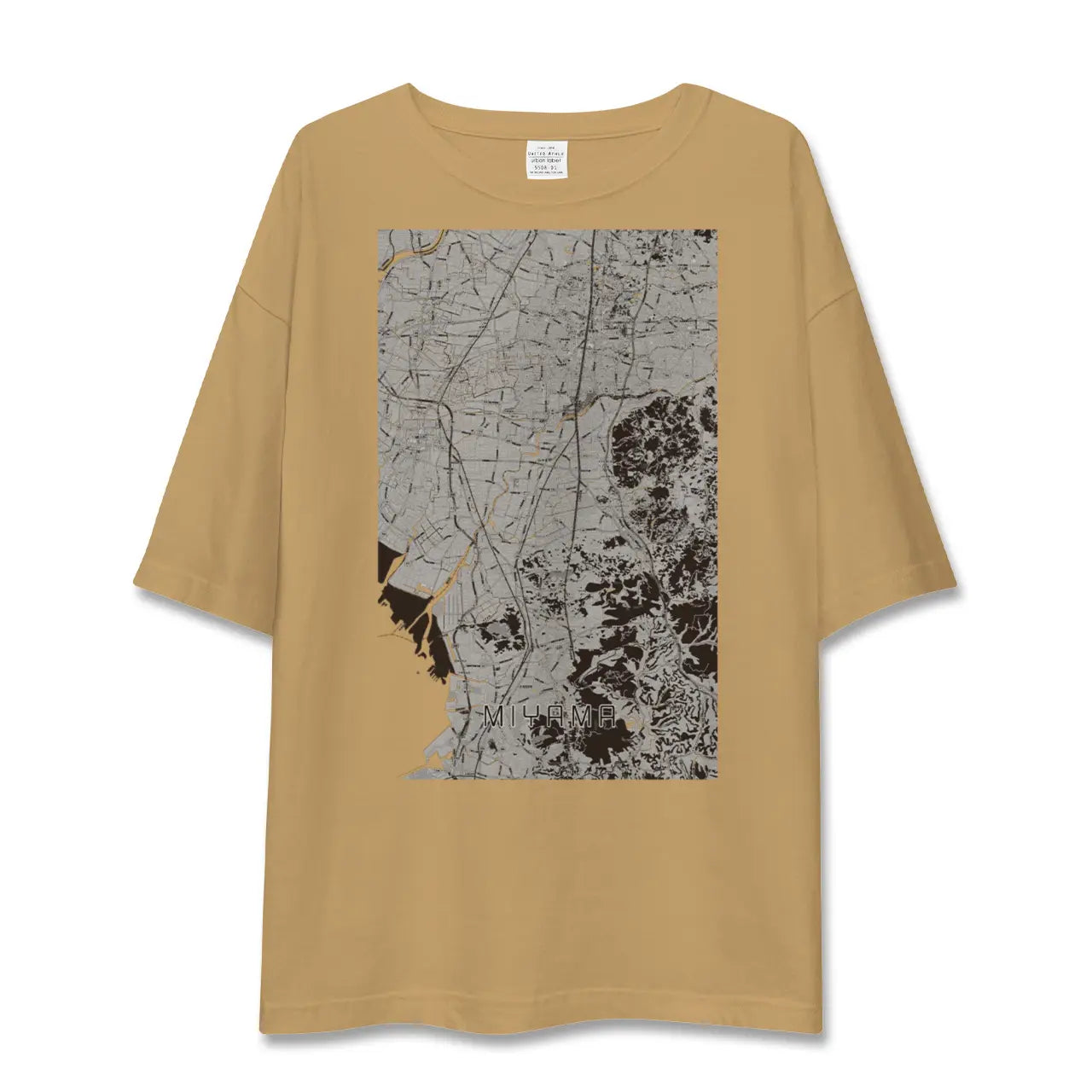 【みやま(福岡県)】地図柄ビッグシルエットTシャツ