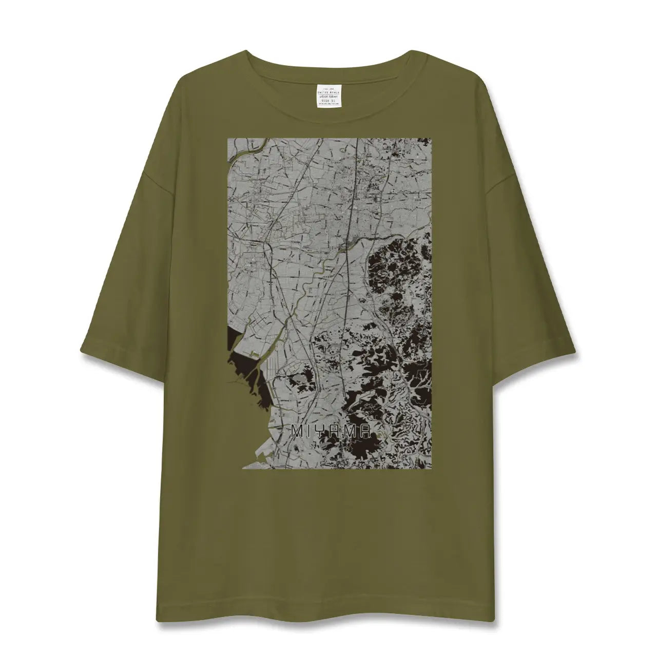 【みやま(福岡県)】地図柄ビッグシルエットTシャツ