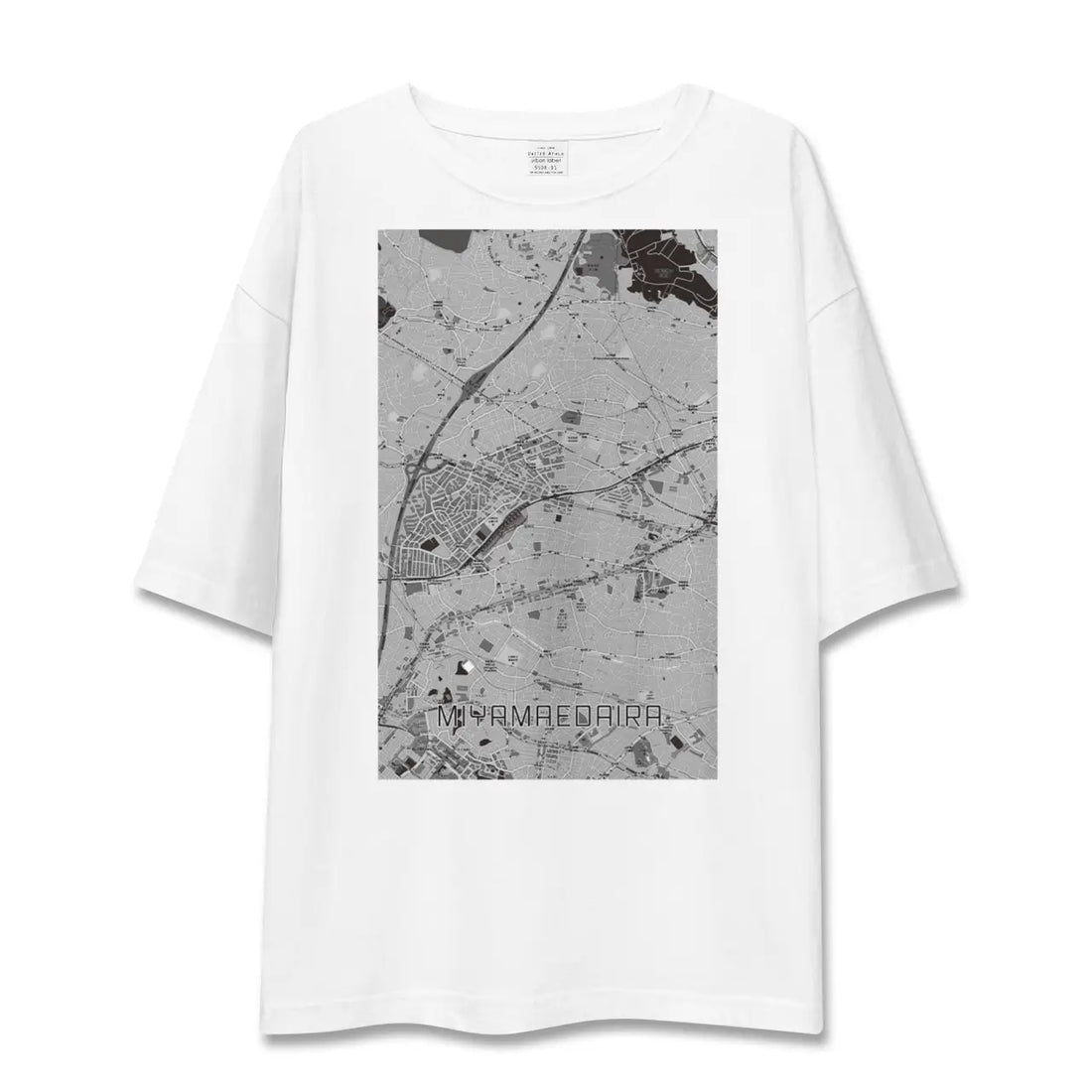 【宮前平(神奈川県)】地図柄ビッグシルエットTシャツ