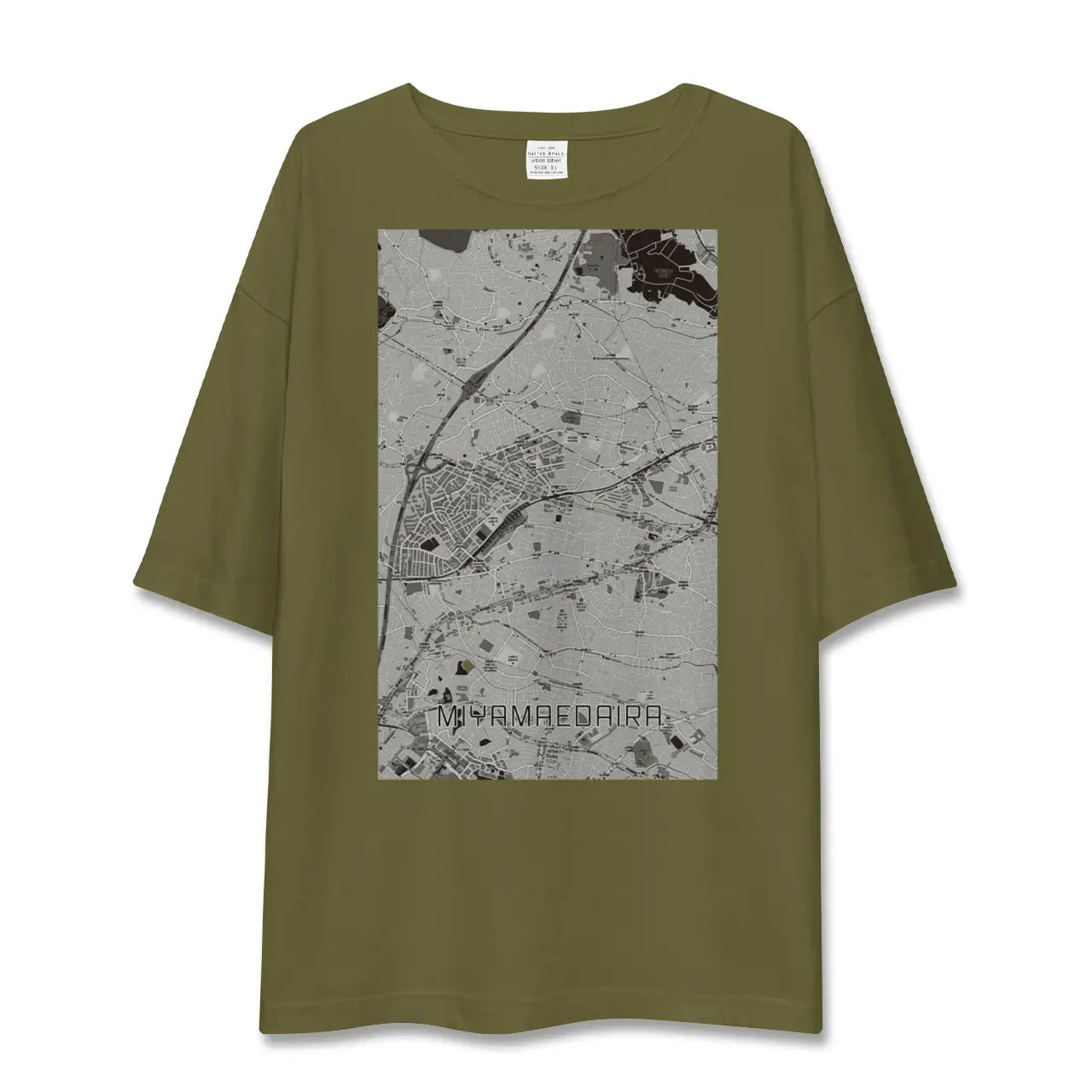 【宮前平(神奈川県)】地図柄ビッグシルエットTシャツ