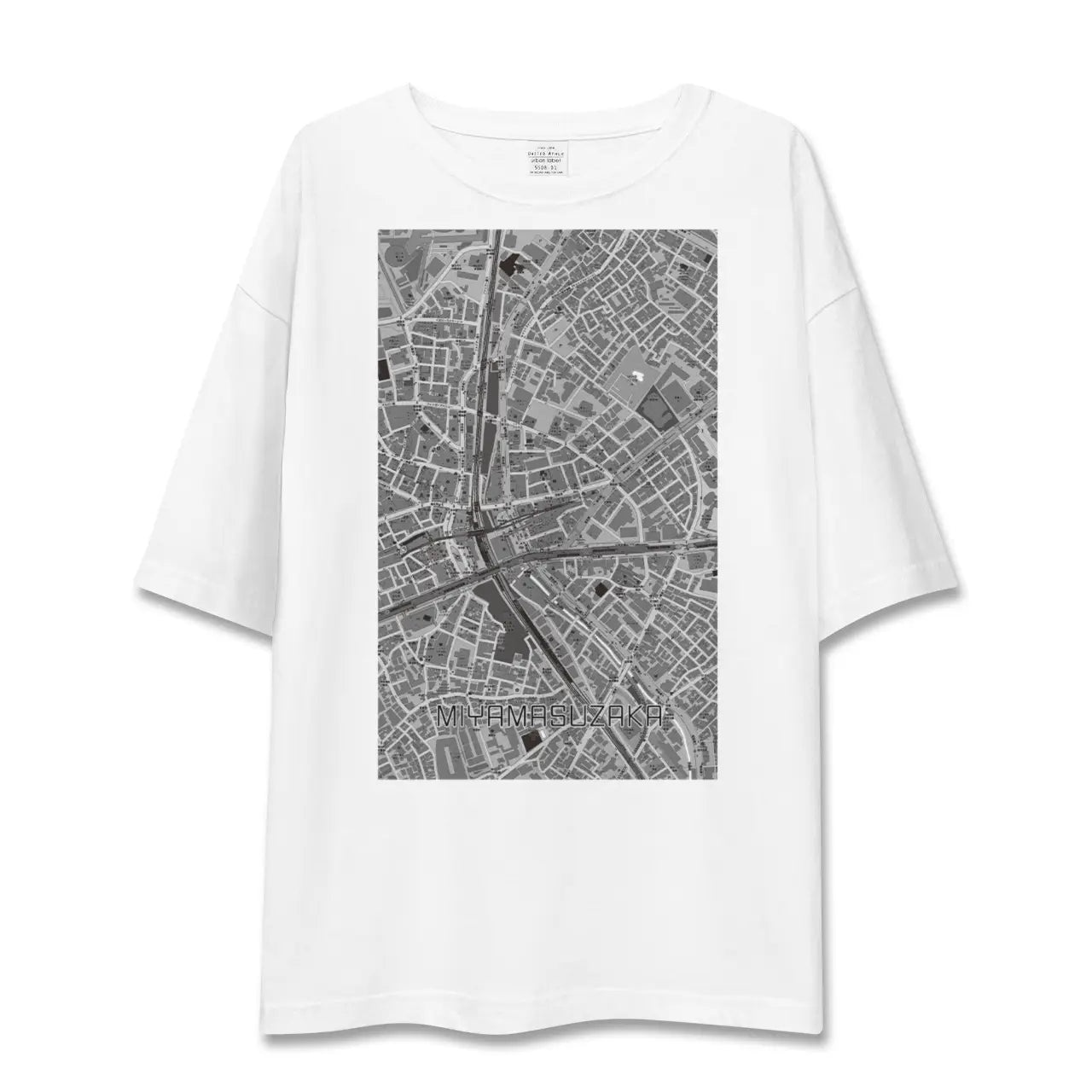 【宮益坂(東京都)】地図柄ビッグシルエットTシャツ