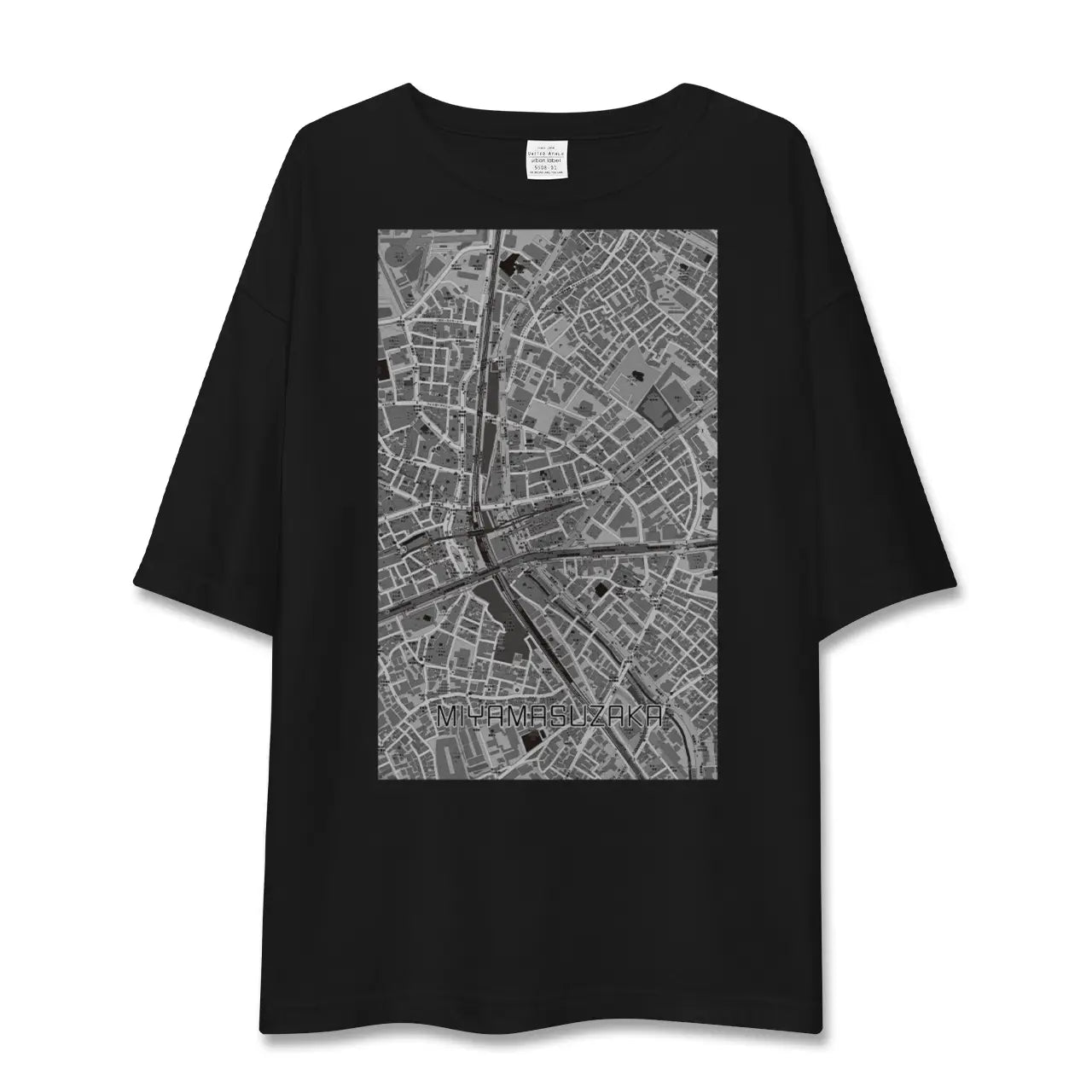 【宮益坂(東京都)】地図柄ビッグシルエットTシャツ
