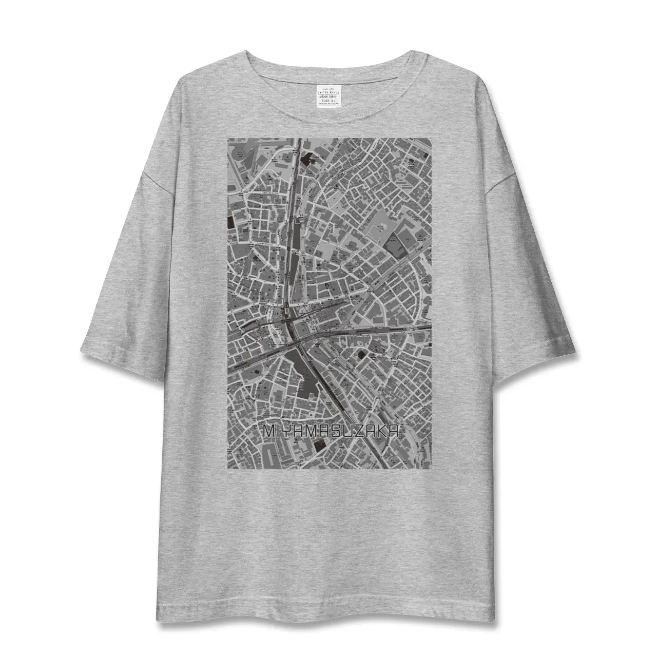 【宮益坂(東京都)】地図柄ビッグシルエットTシャツ