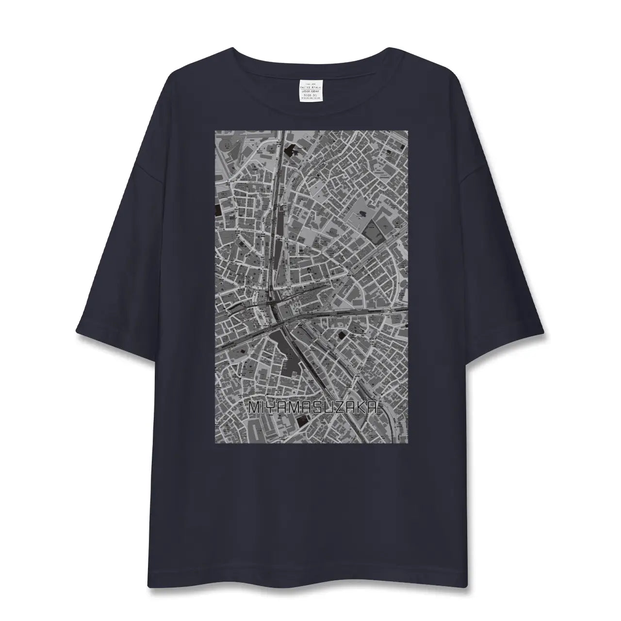 【宮益坂(東京都)】地図柄ビッグシルエットTシャツ