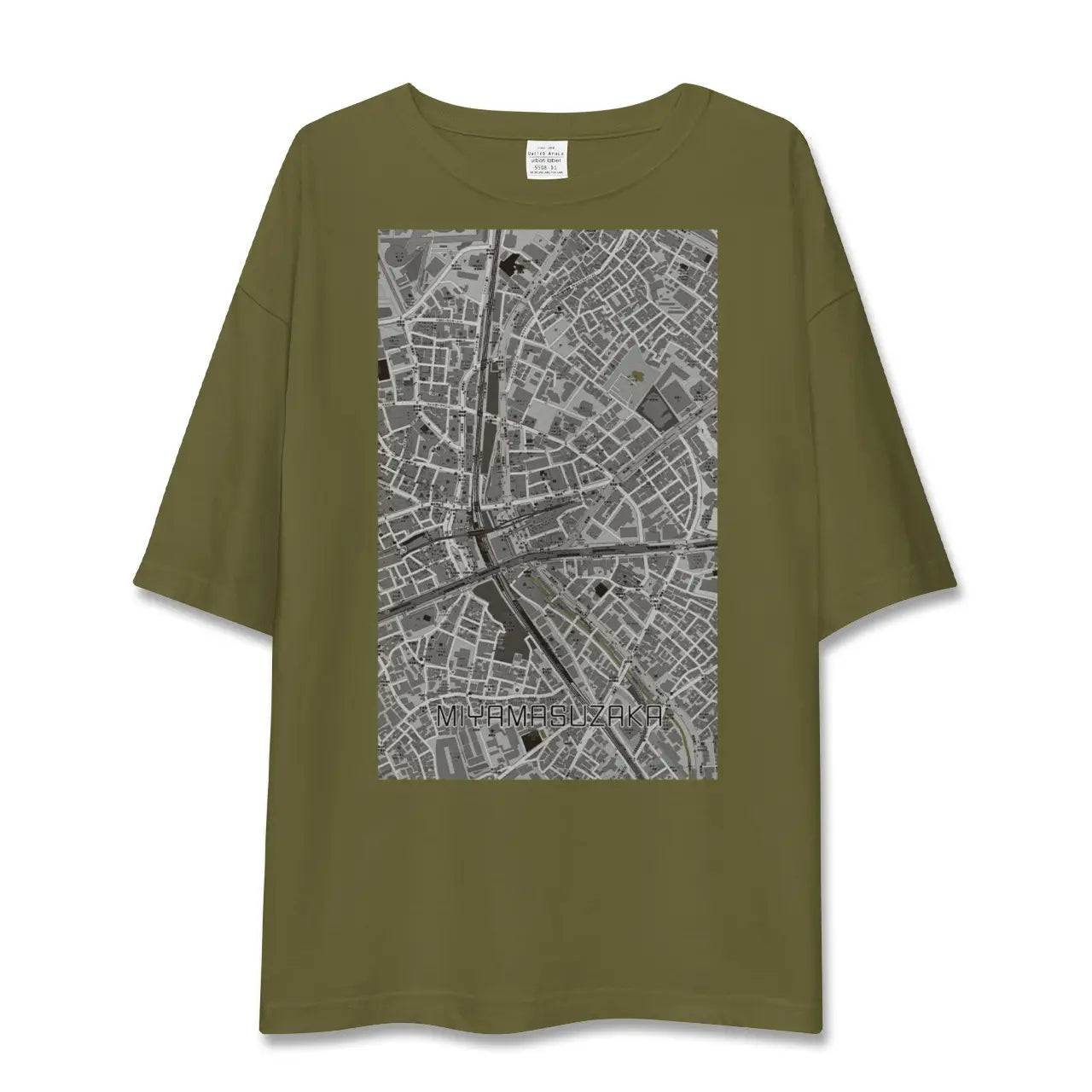 【宮益坂(東京都)】地図柄ビッグシルエットTシャツ