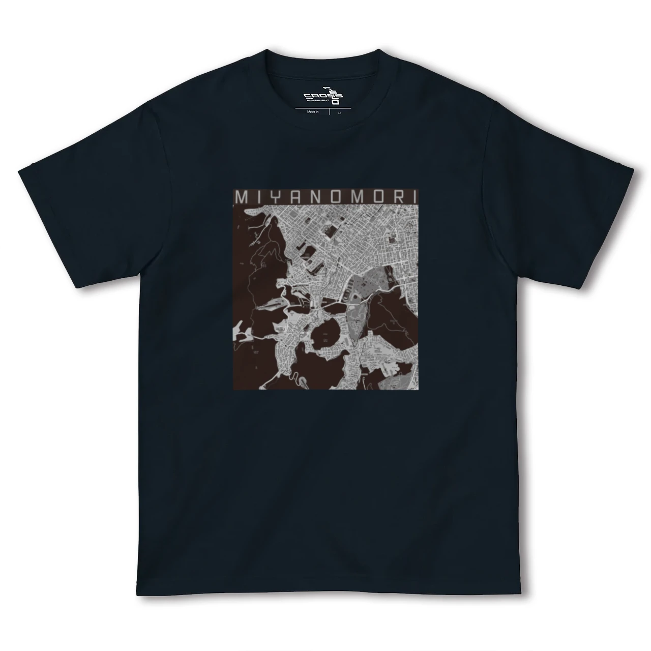 【宮の森(北海道)】地図柄ヘビーウェイトTシャツ
