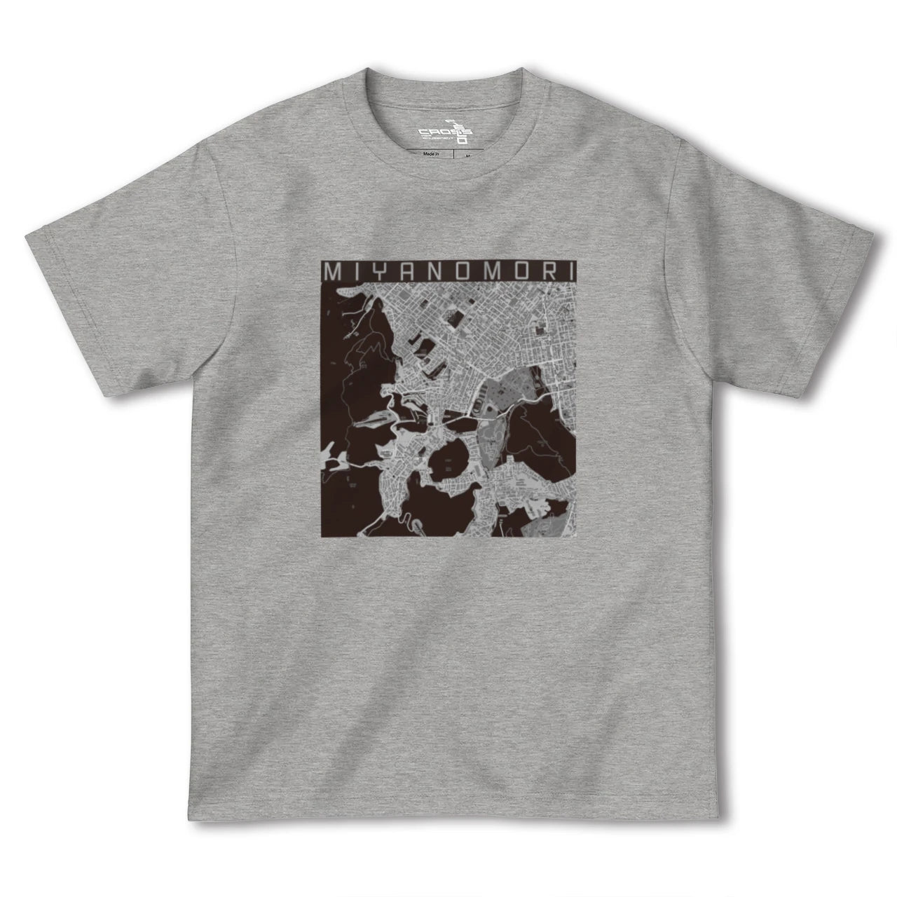 【宮の森(北海道)】地図柄ヘビーウェイトTシャツ