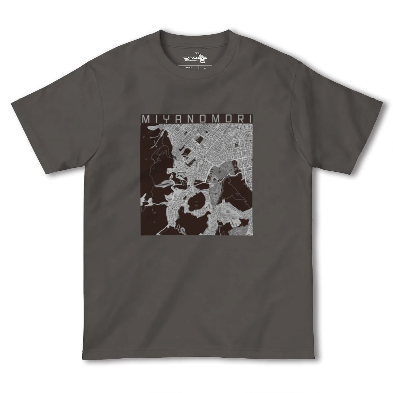 【宮の森(北海道)】地図柄ヘビーウェイトTシャツ