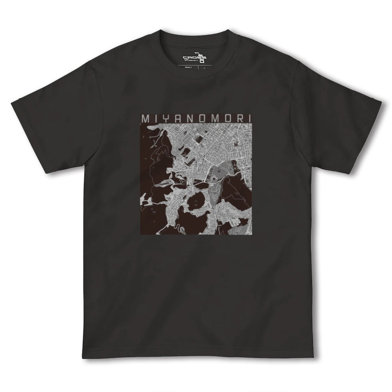 【宮の森(北海道)】地図柄ヘビーウェイトTシャツ