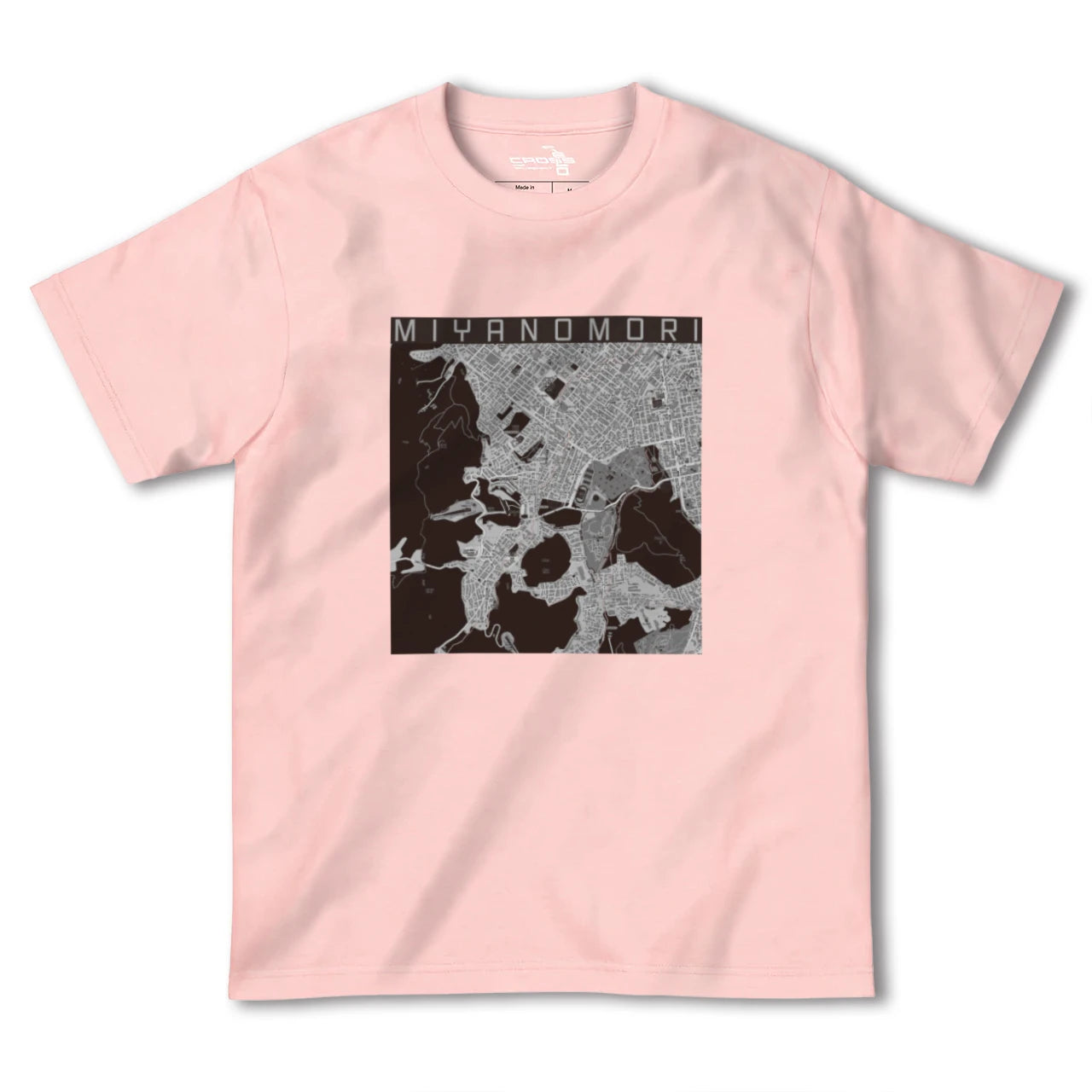 【宮の森(北海道)】地図柄ヘビーウェイトTシャツ