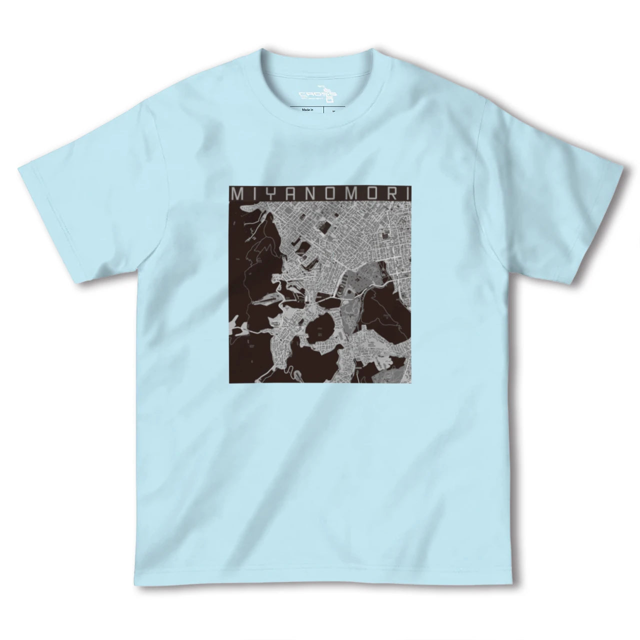 【宮の森(北海道)】地図柄ヘビーウェイトTシャツ