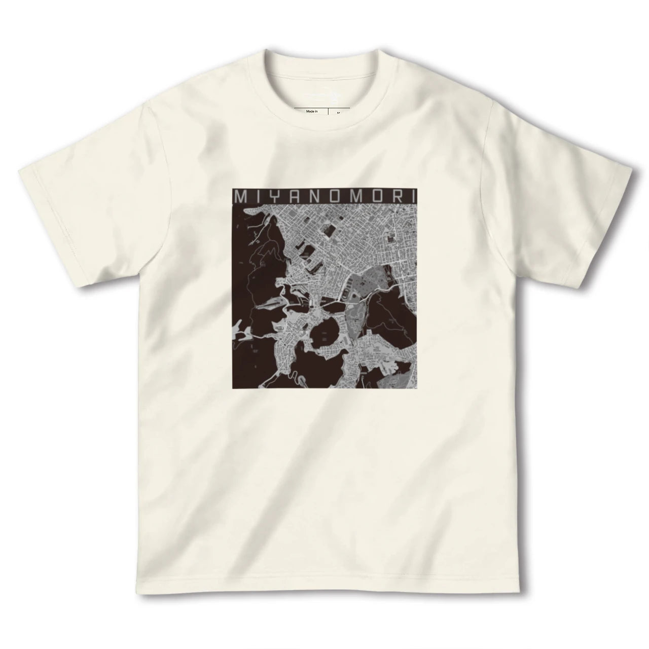 【宮の森(北海道)】地図柄ヘビーウェイトTシャツ