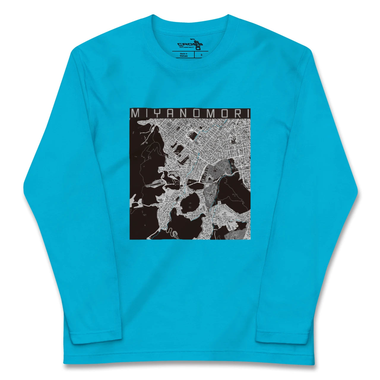 【宮の森(北海道)】地図柄ロングスリーブTシャツ