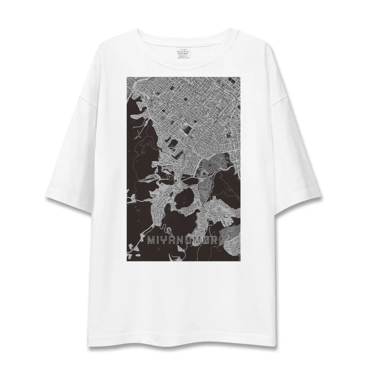 【宮の森(北海道)】地図柄ビッグシルエットTシャツ