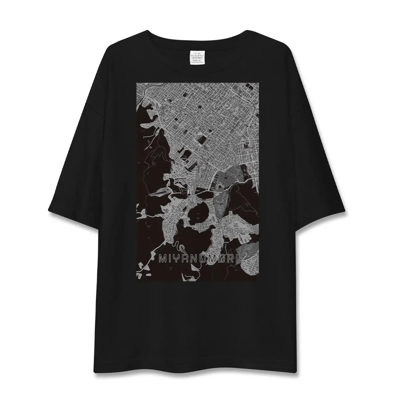 【宮の森(北海道)】地図柄ビッグシルエットTシャツ