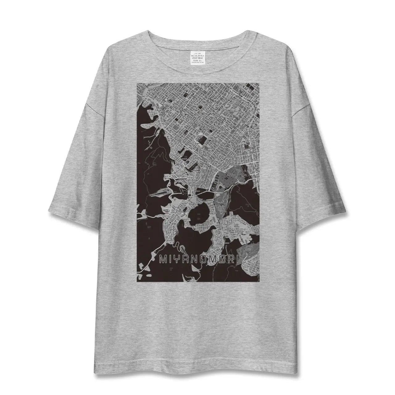 【宮の森(北海道)】地図柄ビッグシルエットTシャツ
