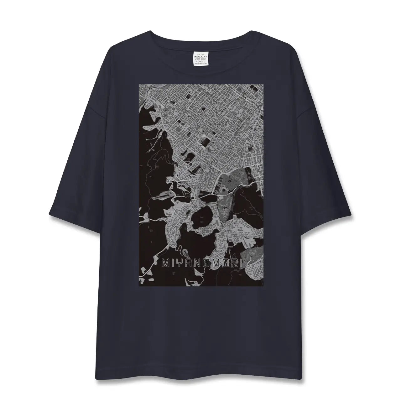 【宮の森(北海道)】地図柄ビッグシルエットTシャツ