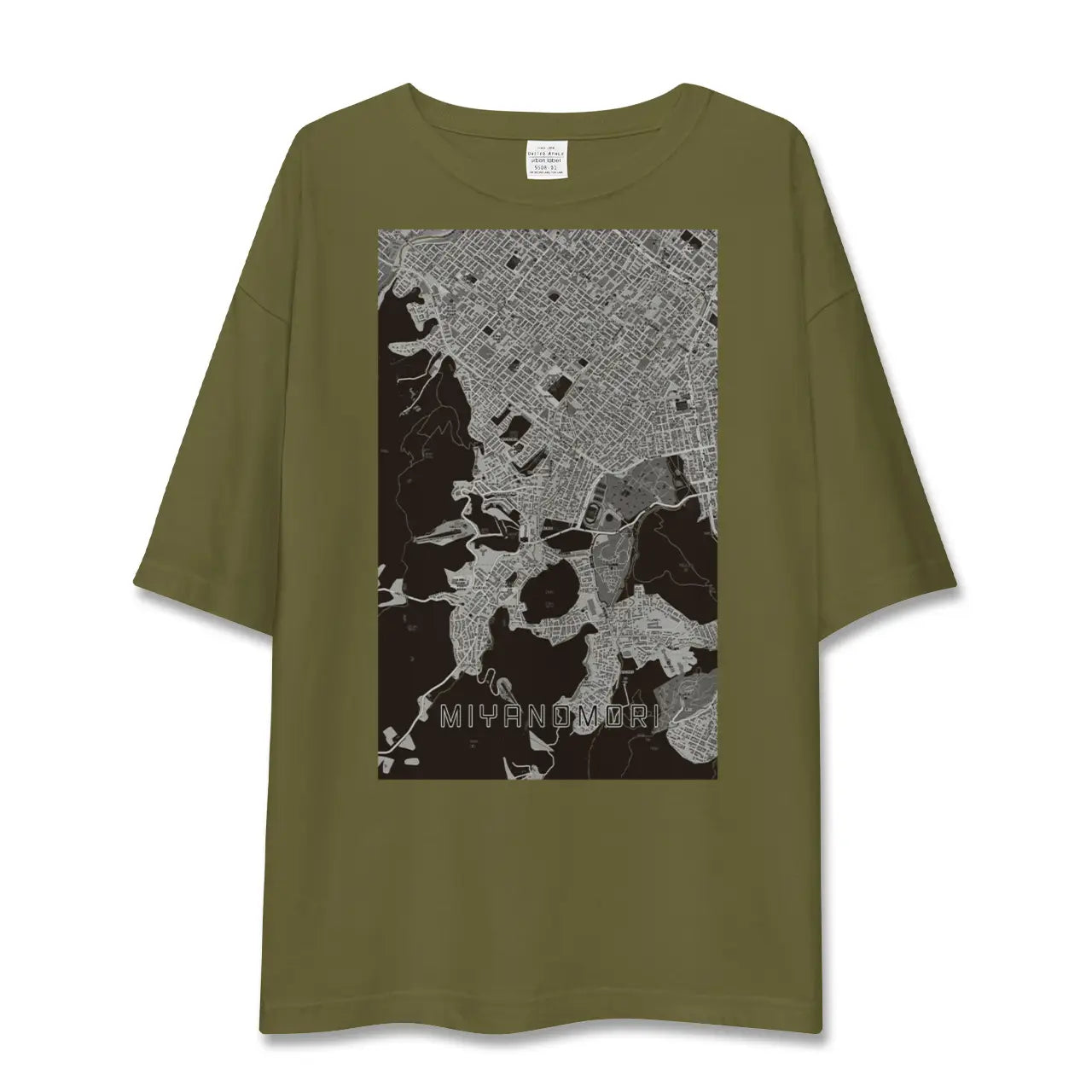 【宮の森(北海道)】地図柄ビッグシルエットTシャツ