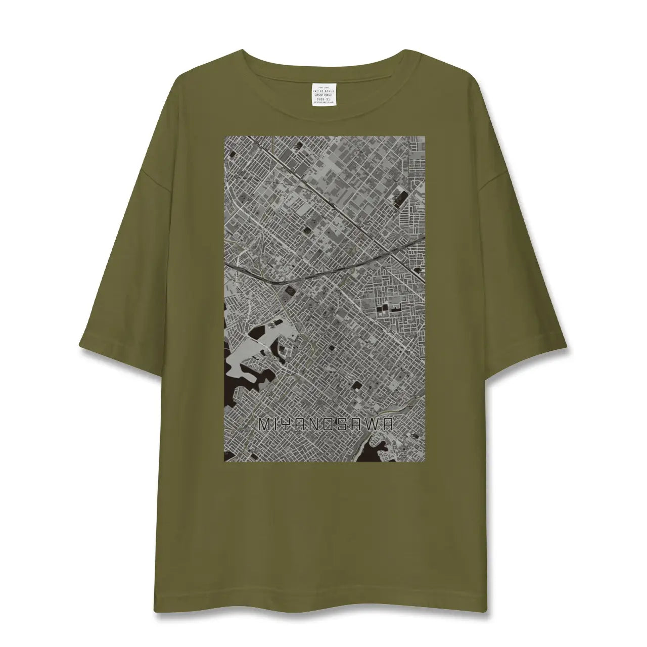 【宮の沢(北海道)】地図柄ビッグシルエットTシャツ