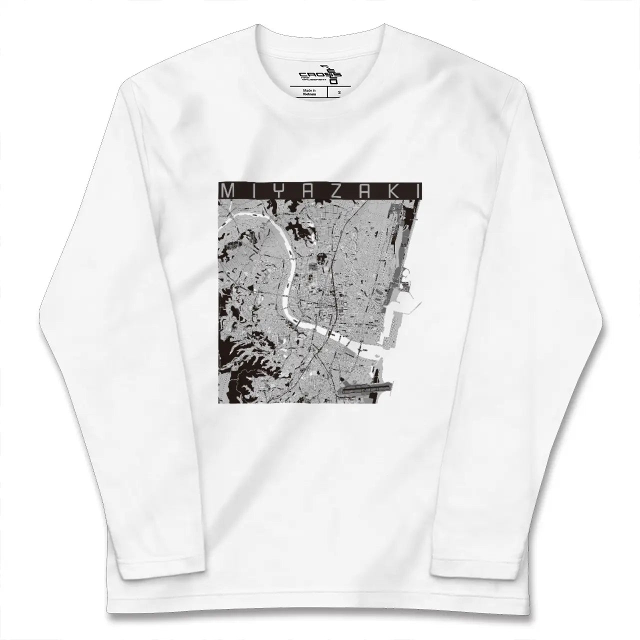 【宮崎2(宮崎県)】地図柄ロングスリーブTシャツ