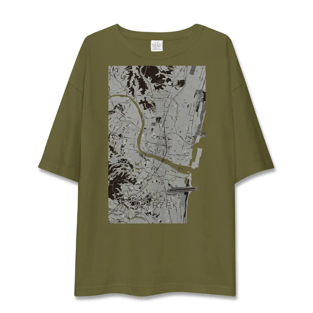 【宮崎2(宮崎県)】地図柄ビッグシルエットTシャツ