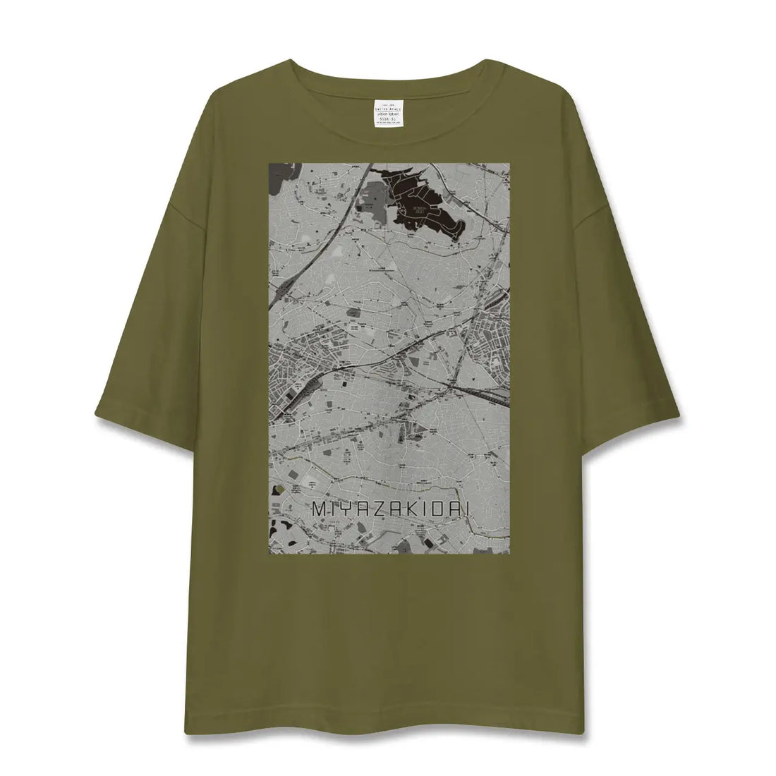 【宮崎台(神奈川県)】地図柄ビッグシルエットTシャツ