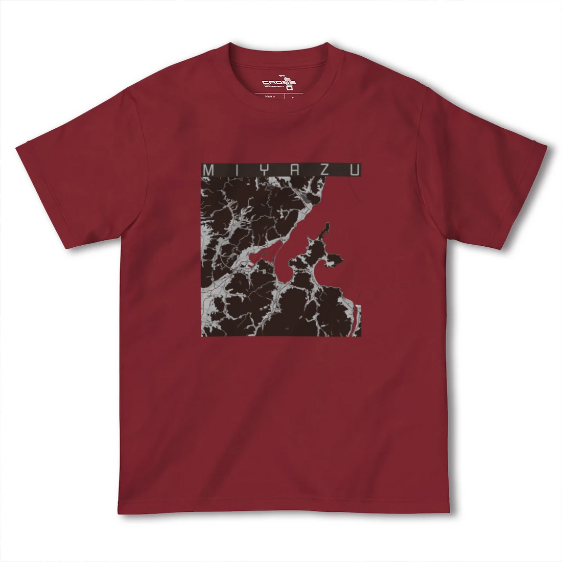 【宮津(京都府)】地図柄ヘビーウェイトTシャツ
