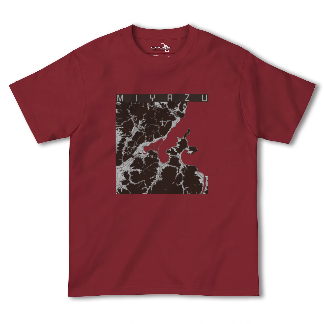 【宮津(京都府)】地図柄ヘビーウェイトTシャツ