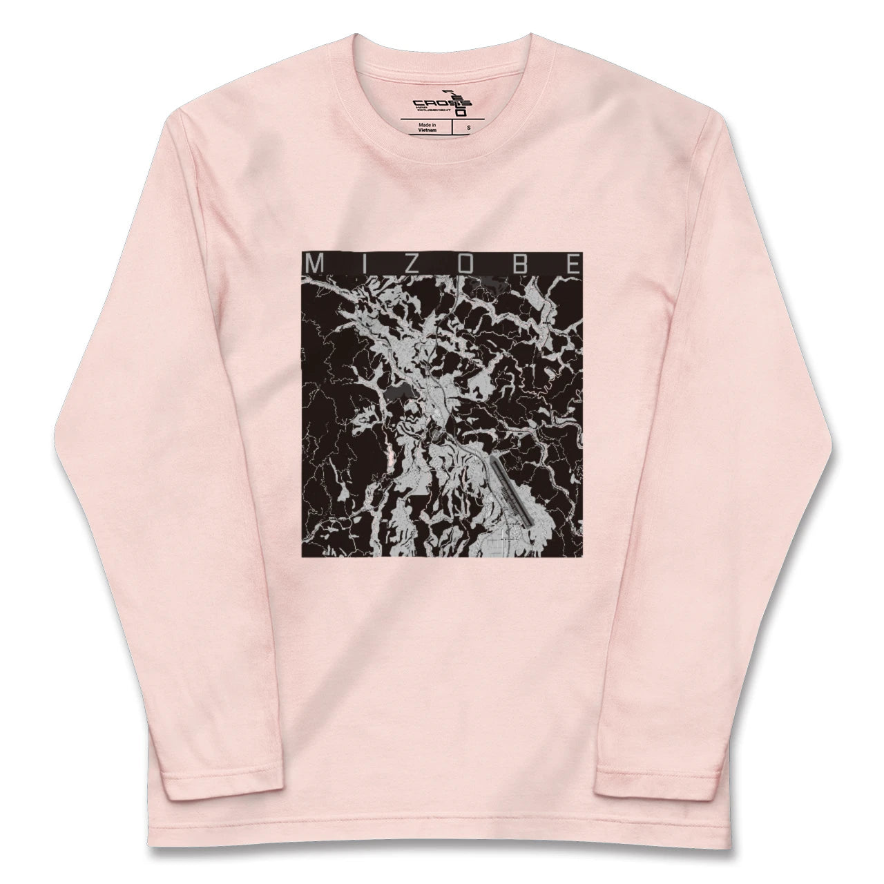 【溝辺(鹿児島県)】地図柄ロングスリーブTシャツ